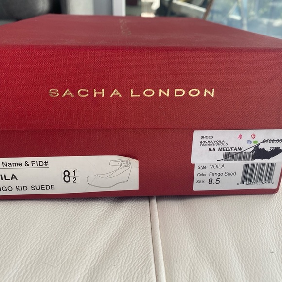 Sasha London Ladies Suede Taupe Shoes 8.5 - Picture 5 of 6